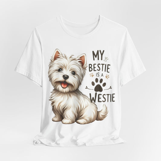 My Bestie Is A Westie - Bella+Canvas Jersey Short Sleeve Tee