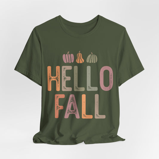 Hello Fall - Bella+Canvas Short Sleeve Tee