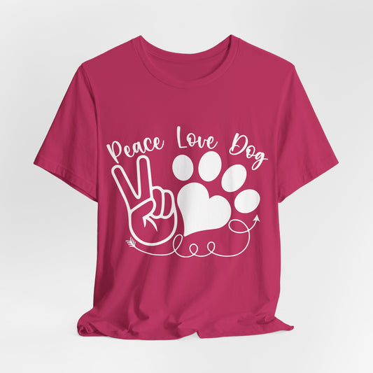 Peace Love Dog - Bella+Canvas Short Sleeve Tee