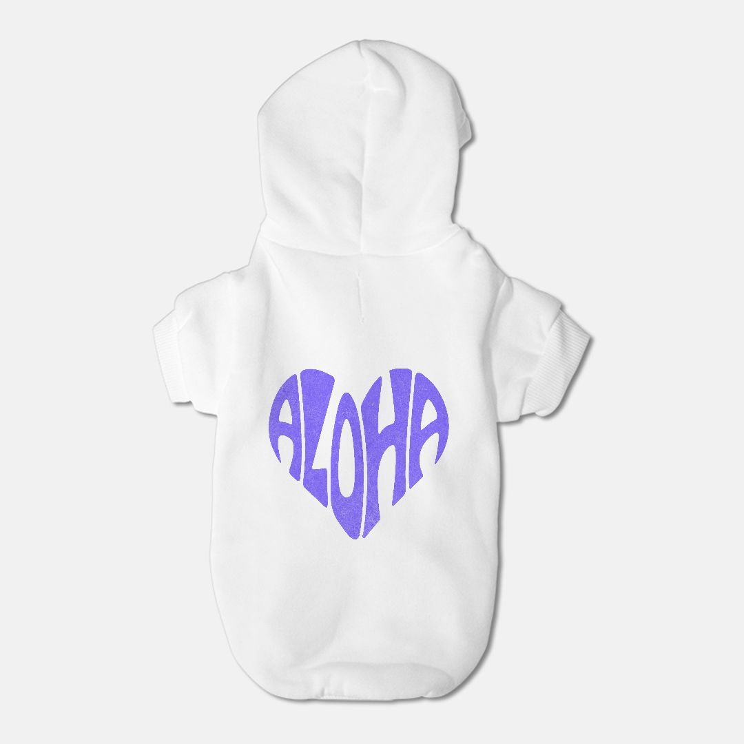 Aloha Heart - Pet Hoodie -  Small Breed